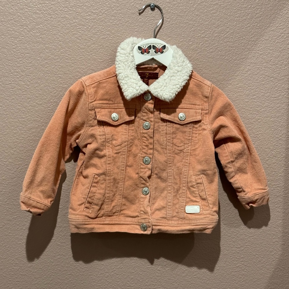 7 For All Mankind Baby Girl’s Pink Corduroy Jacket -18-24mon